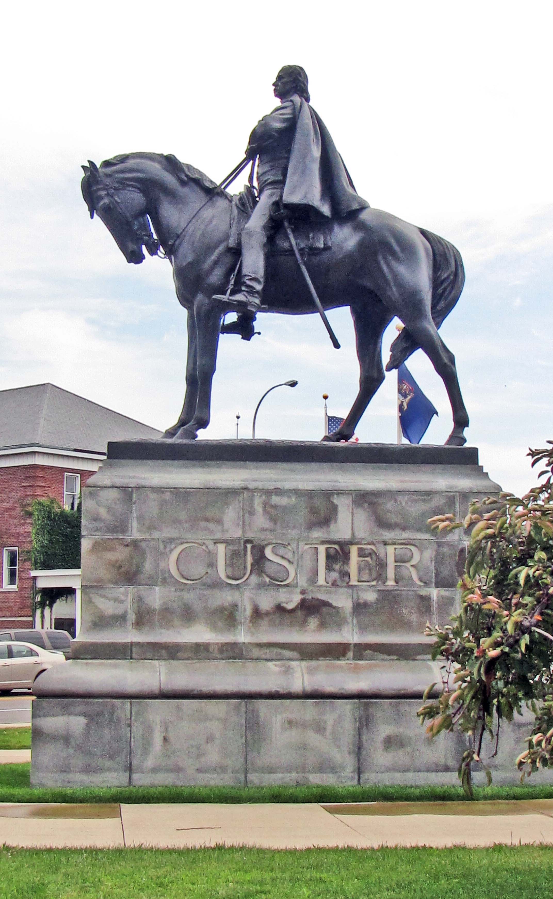 George Armstrong Custer Equestrian Monument, Southwest corner of North Monroe Street and Elm Street, Monroe